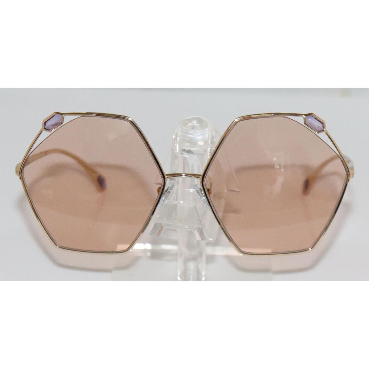 Women`s Bvlgari BV6160 20143 Pink Gold Geometric Sunglasses 58-16-140