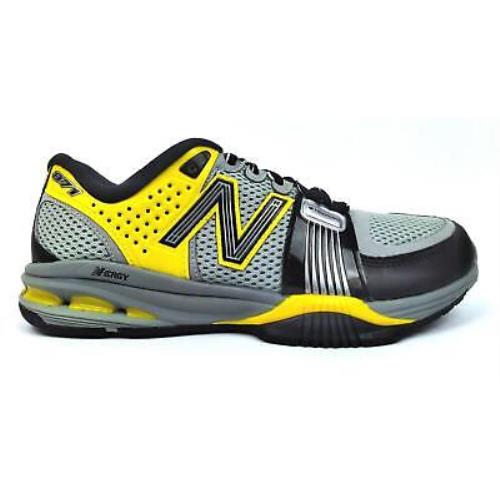 New Balance Men`s Cross Training Shoes Silver Yellow Size 8 D Medium MX871 New - Silver Yellow