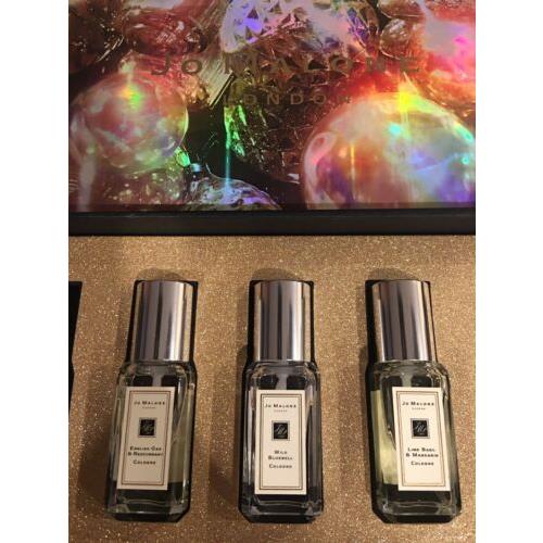 Jo Malone Cologne 0.3 Oz Each X3 Wild Bluebell Lime Basil Mandarin English Oak