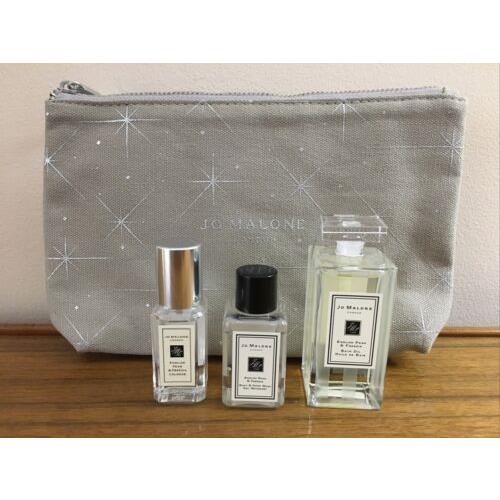 Jo Malone English Pear Freesia Cologne 9ml+Hand Wash+bath Oil 30ml+Bag