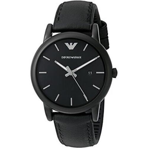 Emporio Armani Men`s AR1973 Dress Black Leather Quartz Watch
