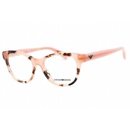 Emporio Armani EA3162 5766 Eyeglasses Shiny Pink Havana Frame 52mm