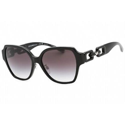 Emporio Armani EA4202F 50178G Sunglasses Black Frame Grey Gradient Lenses 56mm