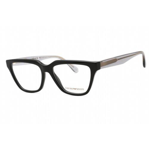 Emporio Armani Women`s Eyeglasses Shiny Black Rectangular Frame 0EA3208 5017
