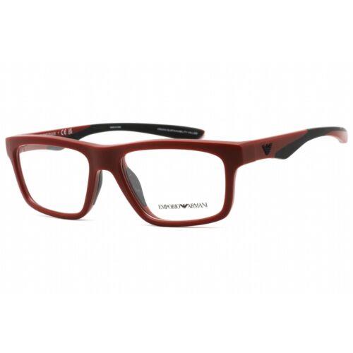 Emporio Armani Men`s Eyeglasses Matte Bordeaux Full Rim Frame 0EA3220U 5261