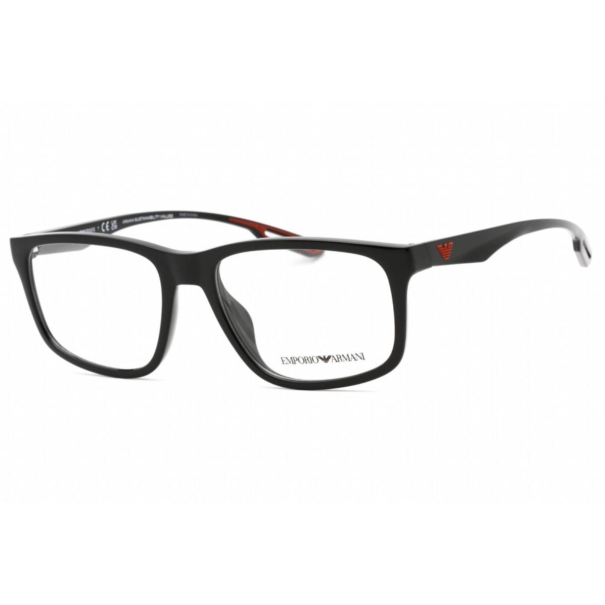 Emporio Armani Men`s Eyeglasses Shiny Black Plastic Full Rim Frame 0EA3209U 5017