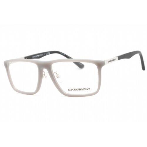 Emporio Armani Men`s Eyeglasses Matte Grey Plastic Full Rim Frame 0EA3221F 5126