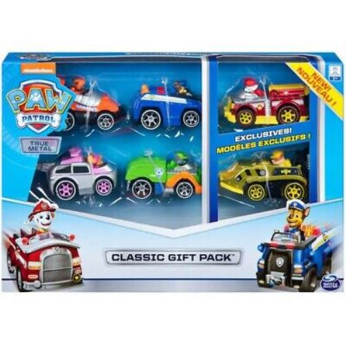 Chase Zuma Rubble Marshall Skye Rocky Classic Gift Diecast Car 6-Pack