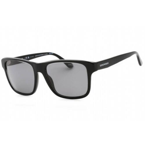 Emporio Armani Men`s Sunglasses Glossy Black/clear Full Rim Frame 0EA4208 605187