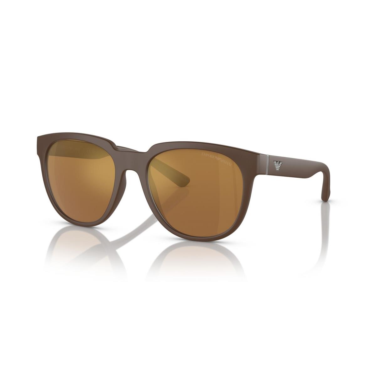 Emporio Armani 0EA4205 52606H Matte Brown Square Sunglasses