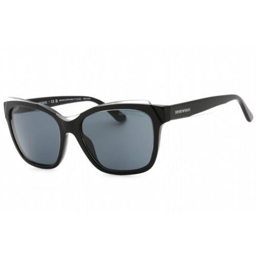 Emporio Armani Women`s Sunglasses Shiny Black/top Crystal Frame 0EA4209 605187