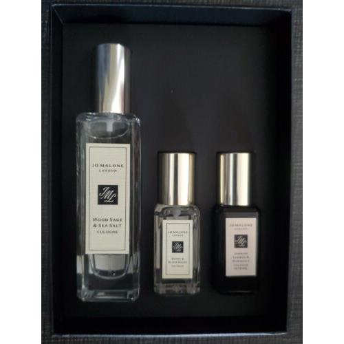 Jo Malone Wood Sage Sea Salt Peony Blush Suede Jasmine Sambac Marigold