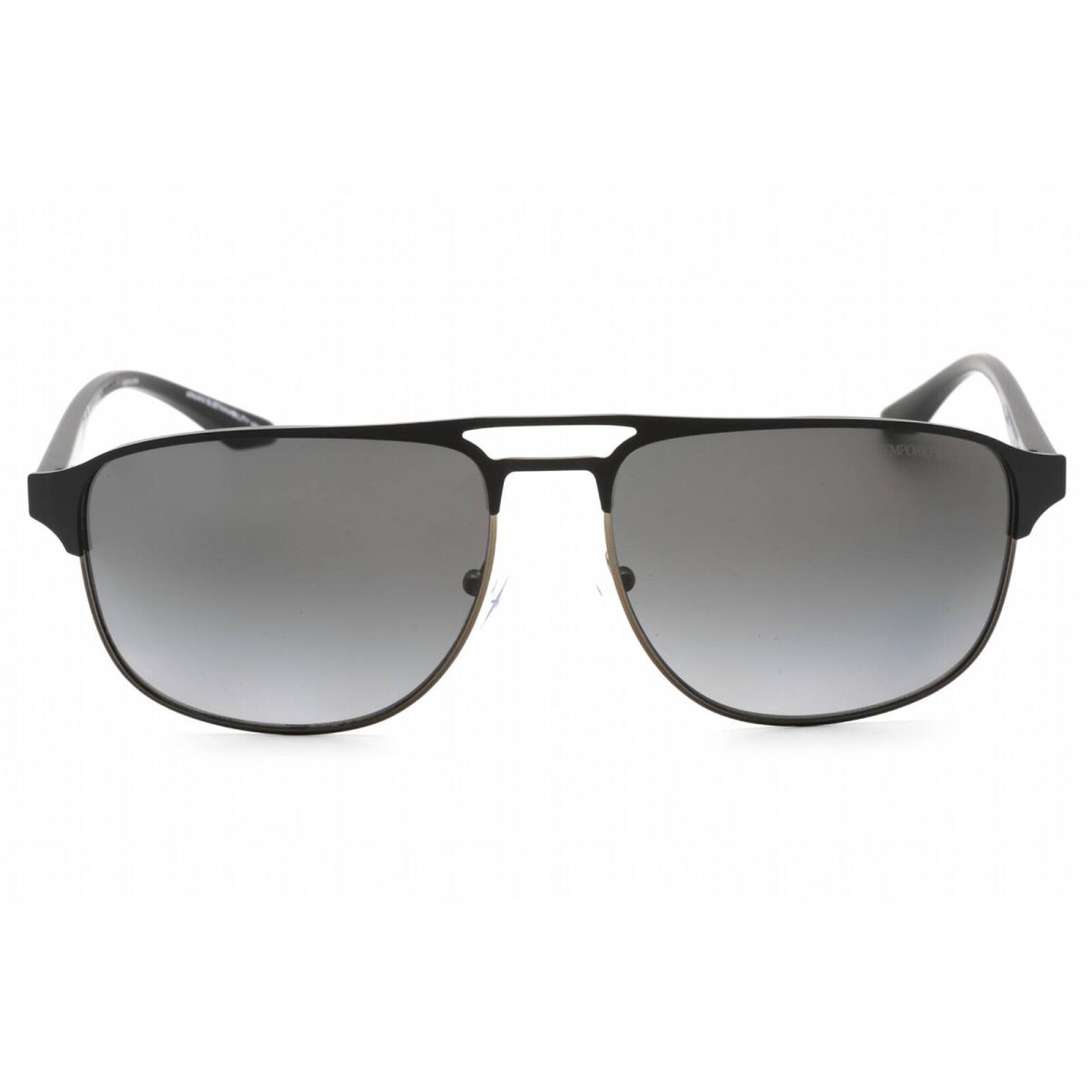 Emporio Armani Men`s Sunglasses Matte Gunmetal/black Metal Frame 0EA2144 336511