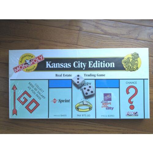 Kansas City Monopoly Board Game Hasbro Usaopoly 1997 Authorized Edition