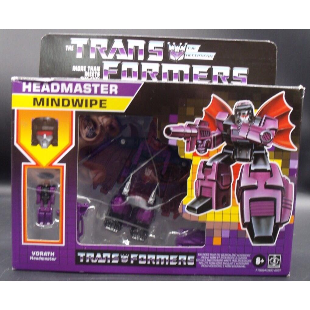 Transformers Retro Headmasters - Decepticon Headmaster Mindwipe with Vorath