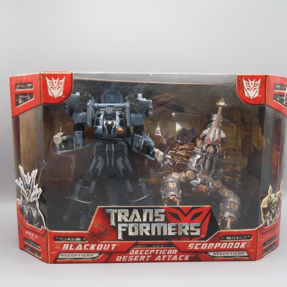 Transformers Decepticon Desert Attack Blackout vs Scorponok 2007 Movie Set