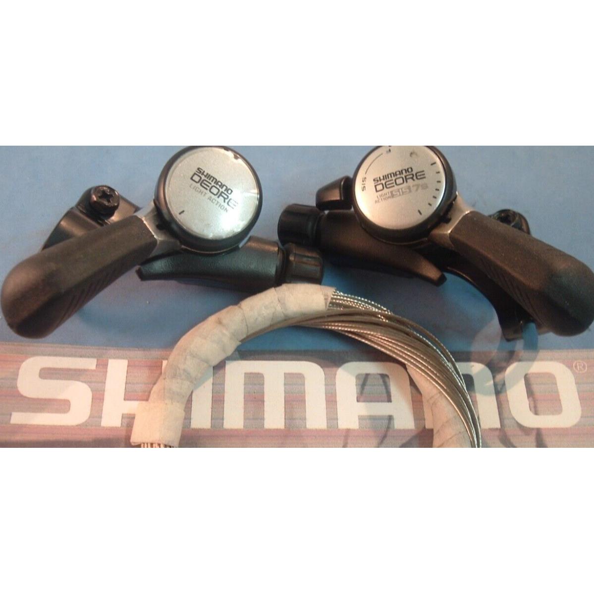 Shimano Deore ll MT62 Mtb Thumb Shifters /nos -Vintage-3x7-Spd Mint W/cables