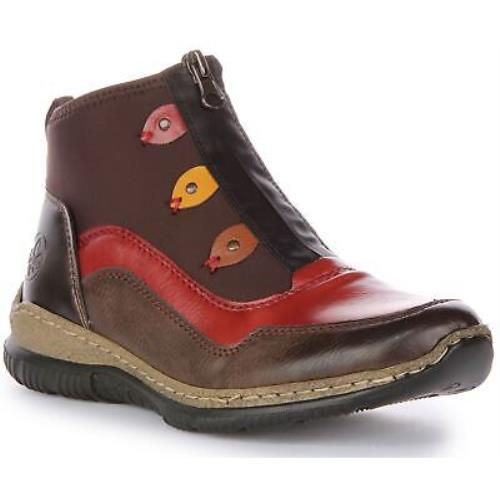 Rieker N3277-25 In Brown Red Li Size US 5 - 10