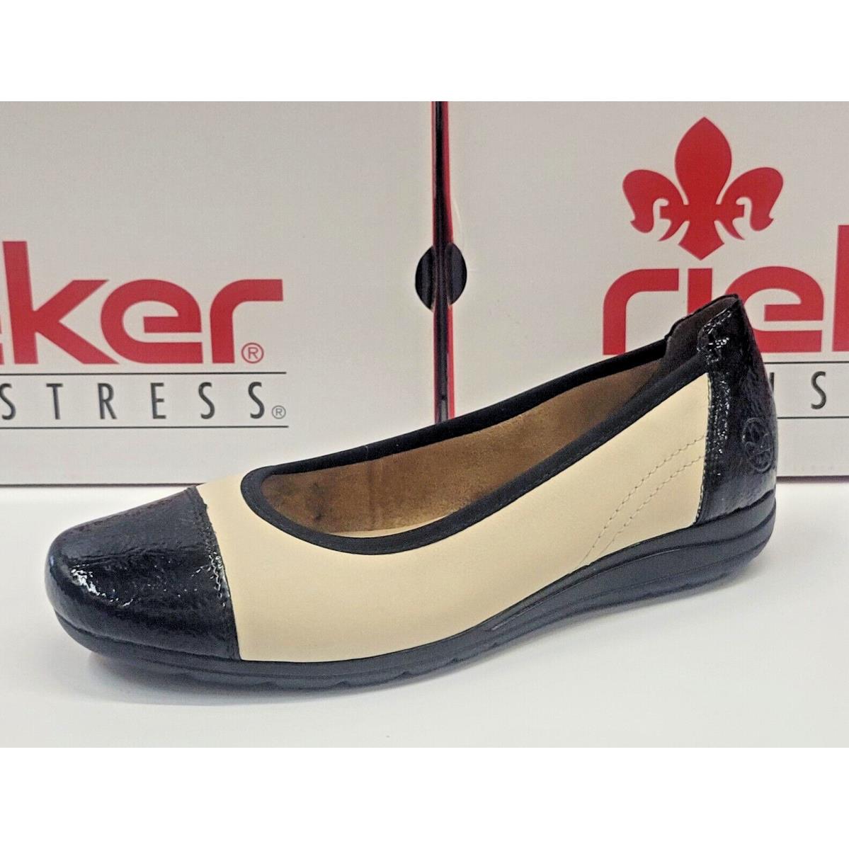 Rieker Womens Anita 51 Black White Combination 37