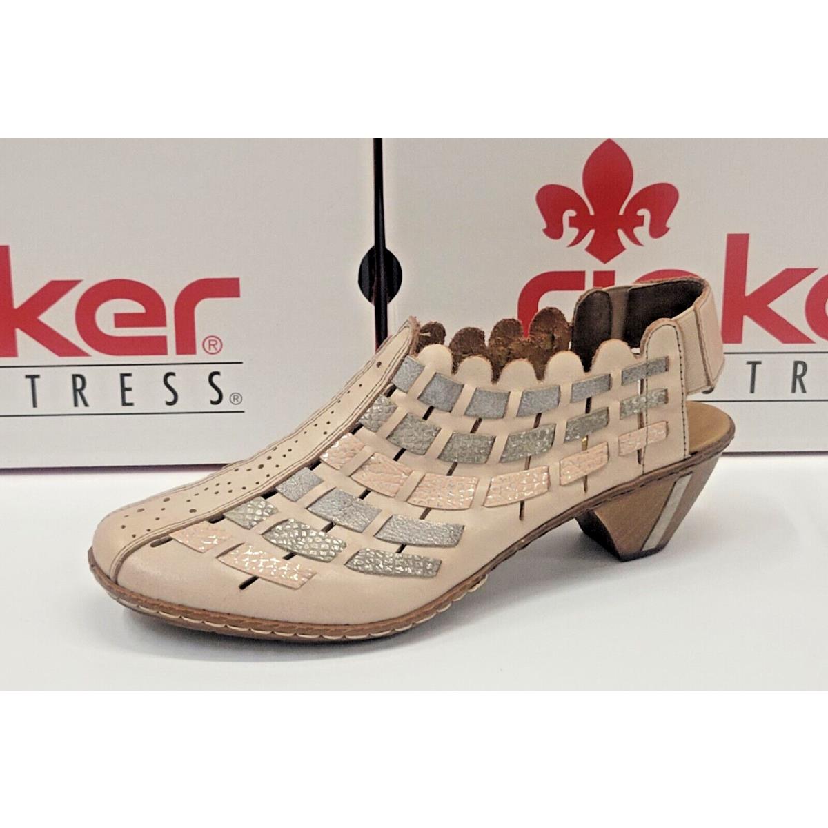 Rieker Womens Sina 78 Clay Lightrose Silver Fango 37