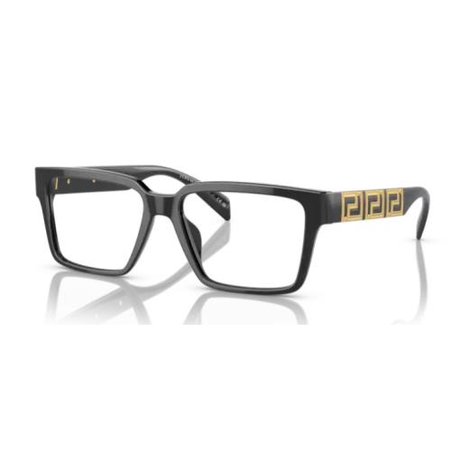 Versace 0VE3339U GB1 Black Matte Blue Rectangle Men`s Eyeglasses