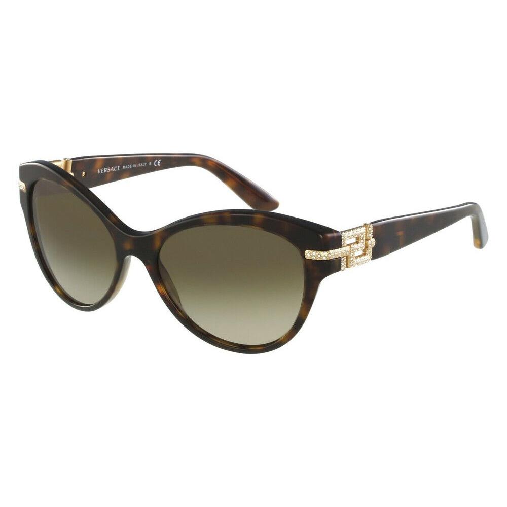 VE4283 108/13 Havana Tortoise Cat Eye Brown Gradient Men`s Sunglasses by Versace