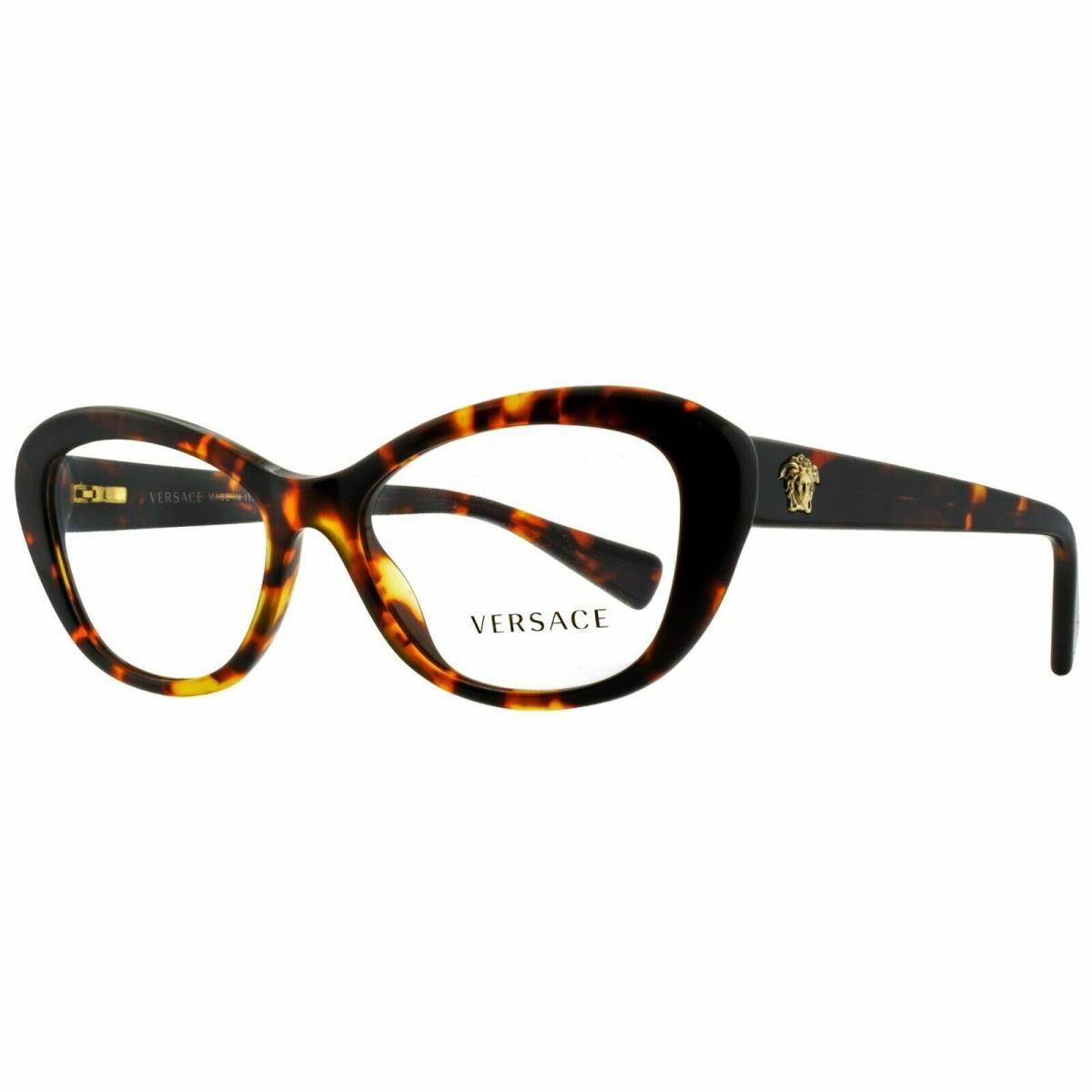 Versace Mod 3216 5148 Cat Eye Dark Havana Frames Eyeglasses Versace Eyeglasses Frame