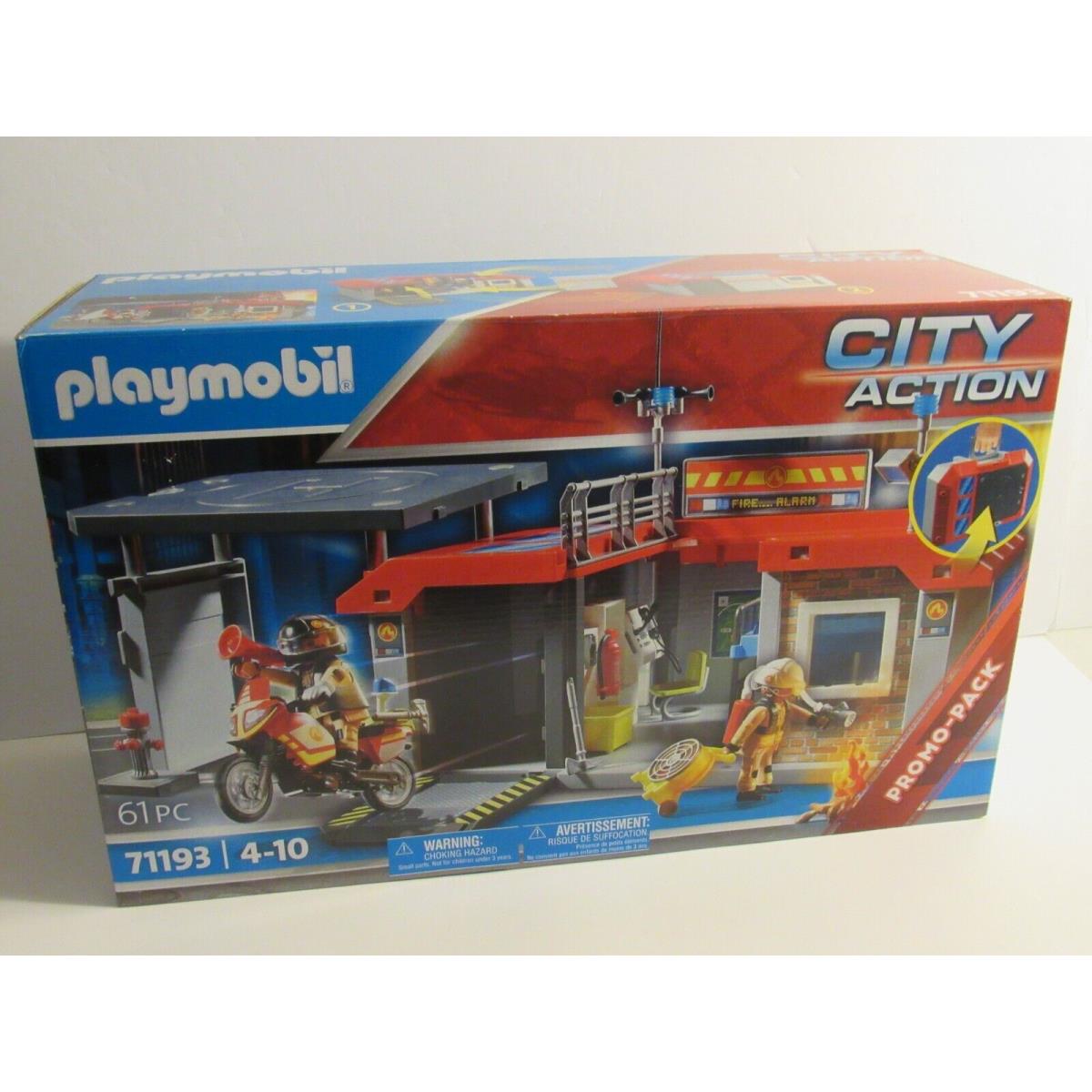 Playmobil 71193 City Action Life Take Along Fire Station 61 Pc Accessories Nisp