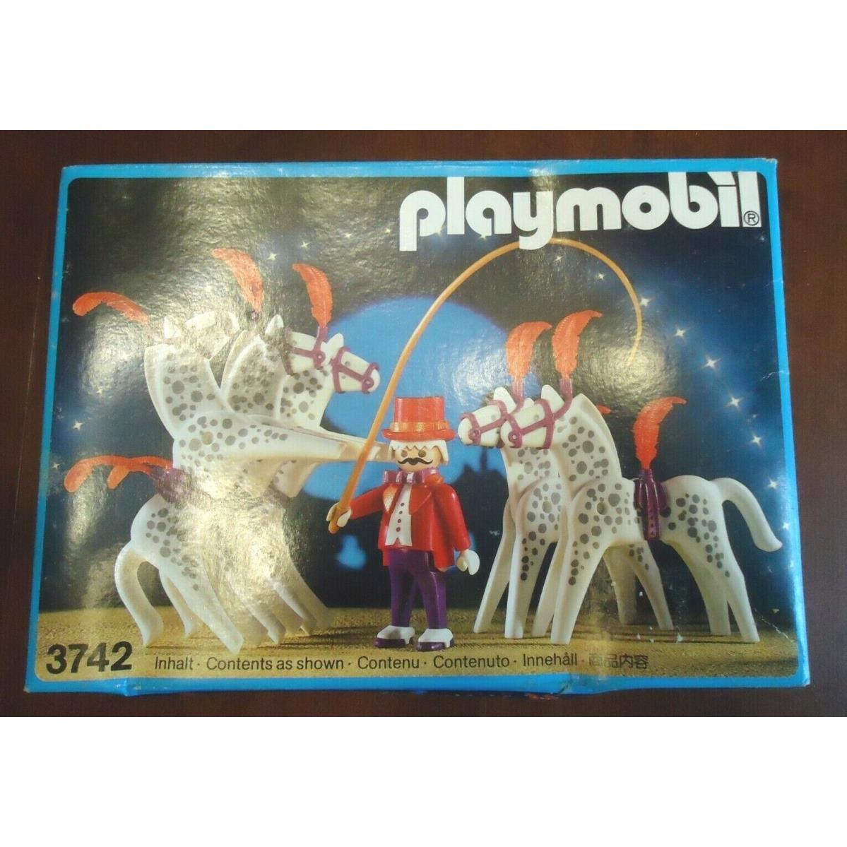 Playmobil 3742 Circus Horses with Ringmaster in Box