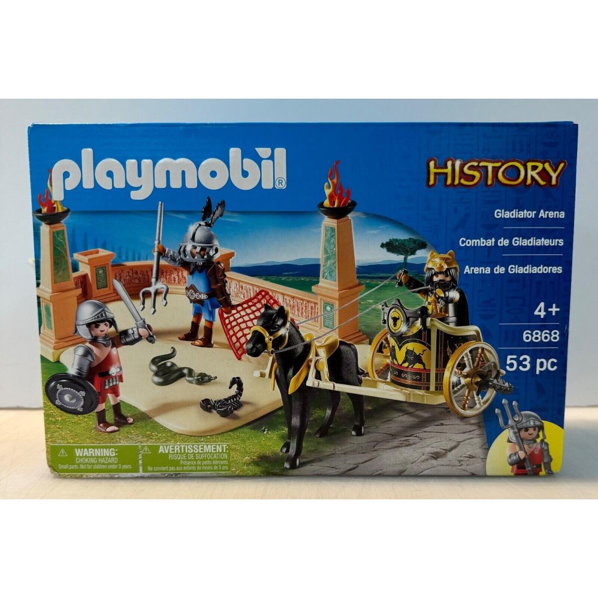 Playmobil 6868 Gladiator Arena History Figures Roman Chariot Horse