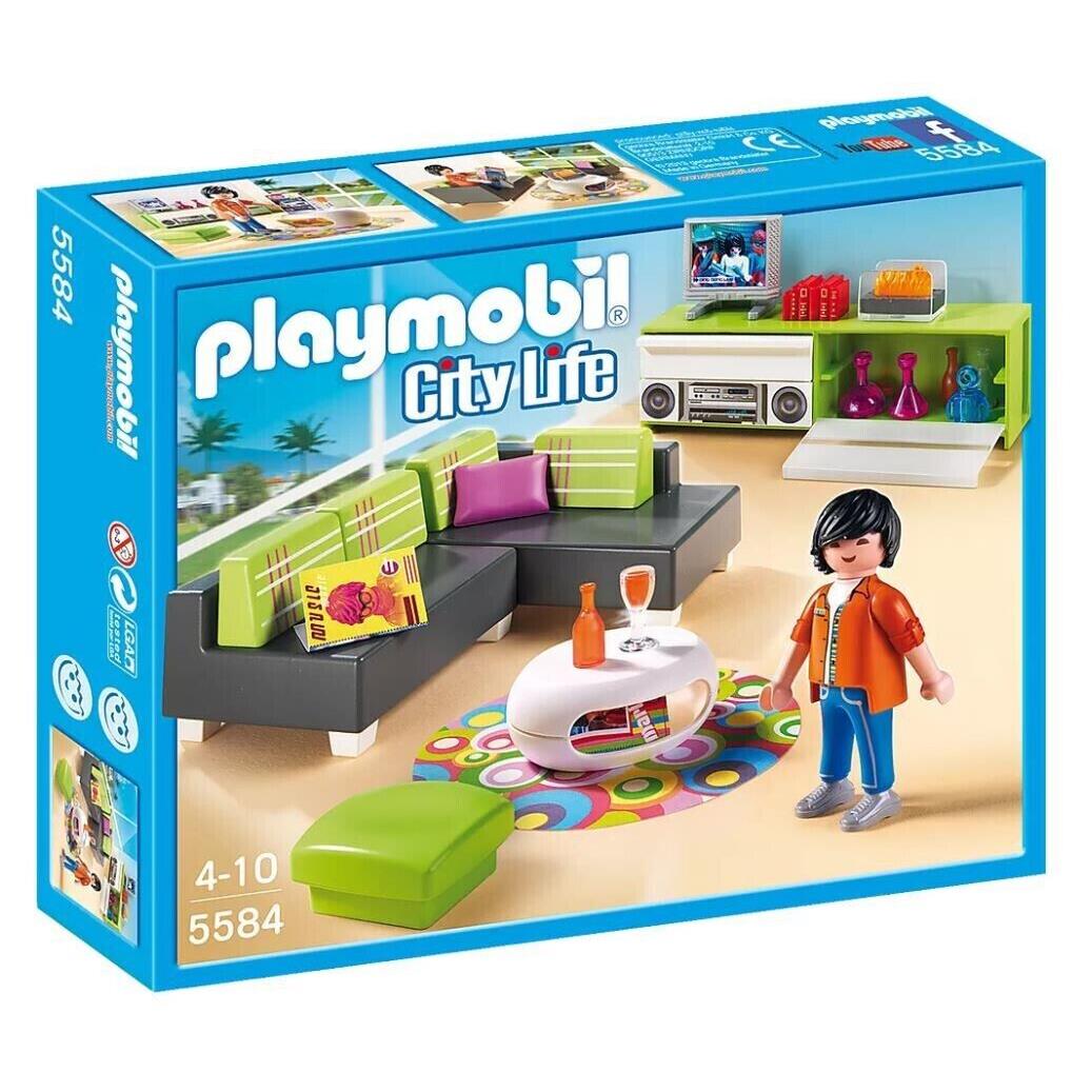 Playmobil City Life Modern Dollhouse Living Room Furniture Play Set