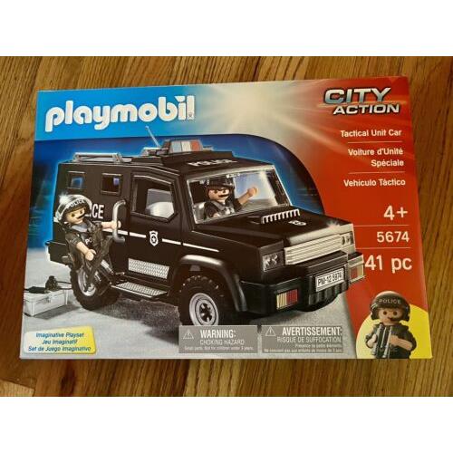 Playmobil 5674 City Action Tactical Unit Police Car Box