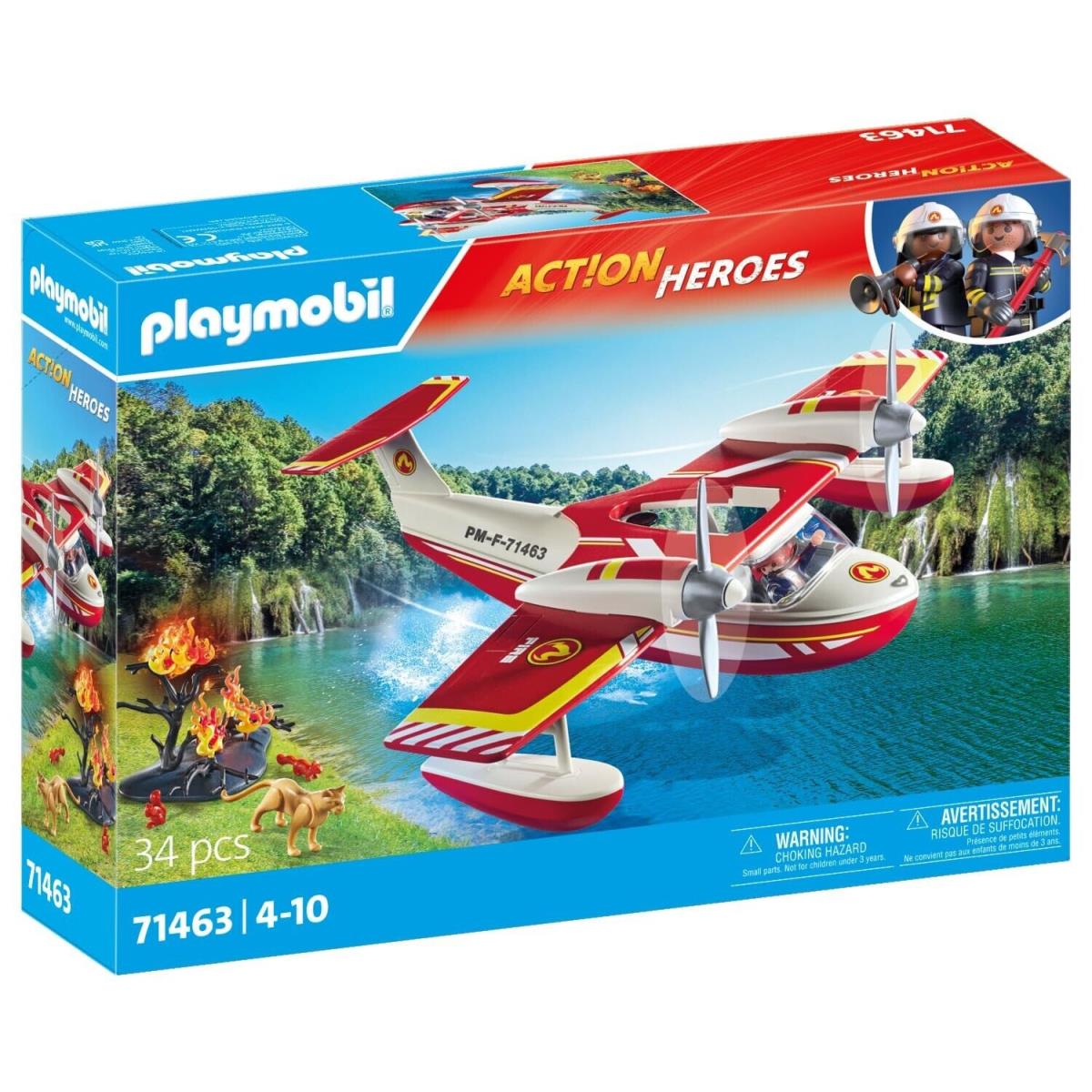Playmobil Action Heroes 71463 Firefighting Seaplane Mib/new