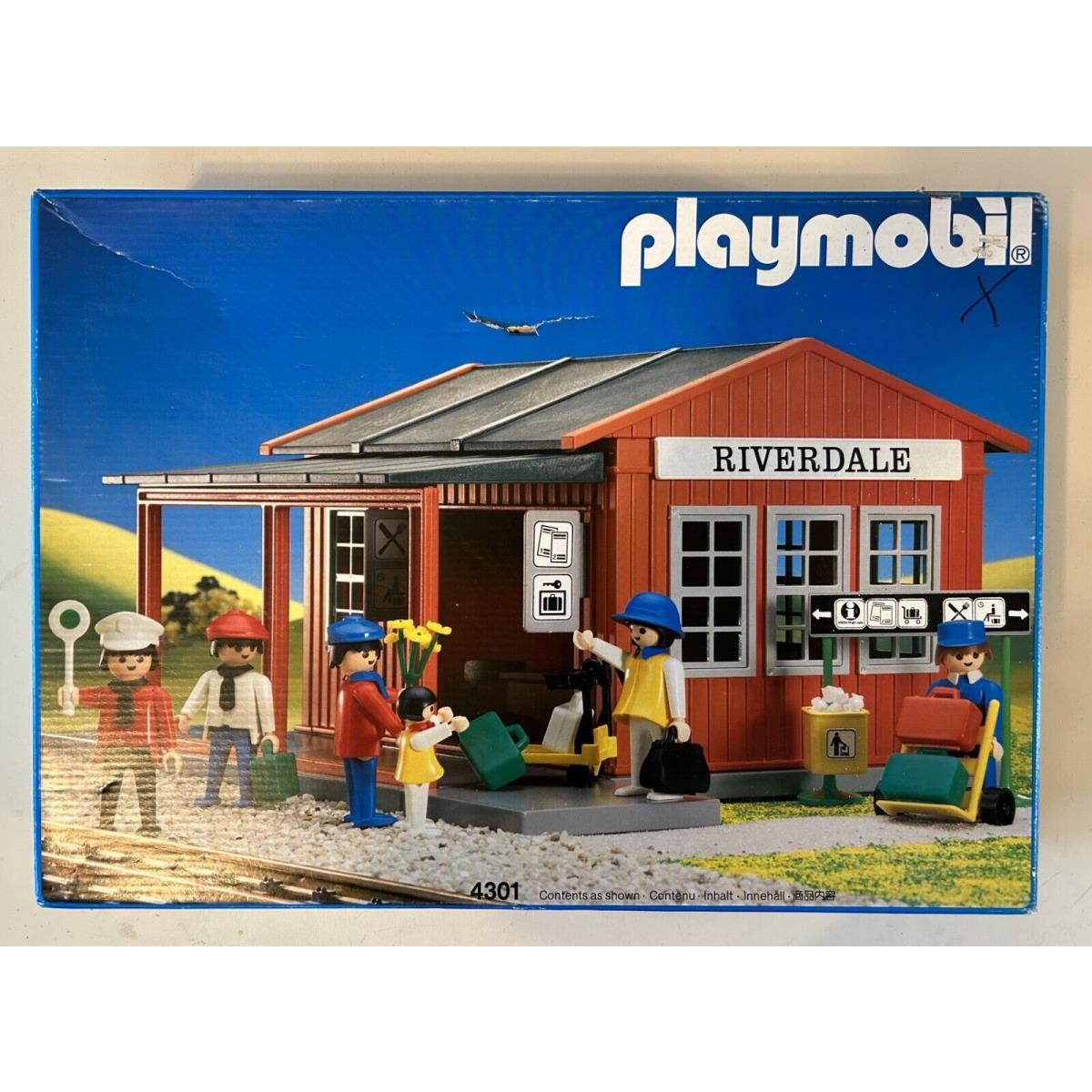 Playmobil 4301 Riverdale Station 1987 Open But