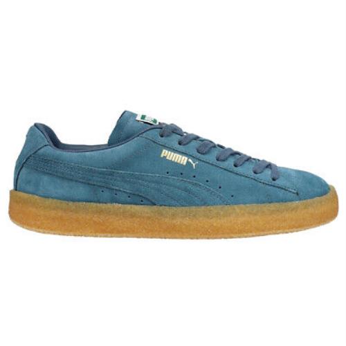 Puma Suede Crepe Lace Up Mens Blue Sneakers Casual Shoes 380707-06 - Blue