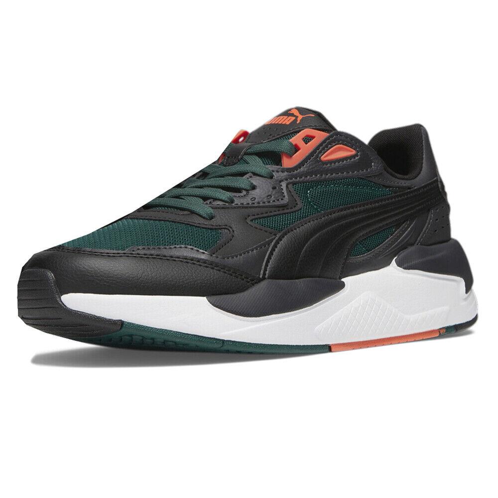 Puma Xray Speed Wide Lace Up Mens Black Green Grey Sneakers Casual Shoes 3908 - Black, Green, Grey