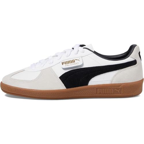 Puma Palermo Leather White / Gray Men`s Casual Lace Up Sneakers 39646401 - White / Gray