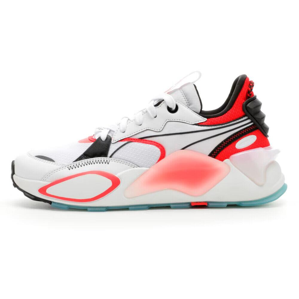 Puma Rs-xl Ruby Lace Up Sneakers RS Rsx White- Red