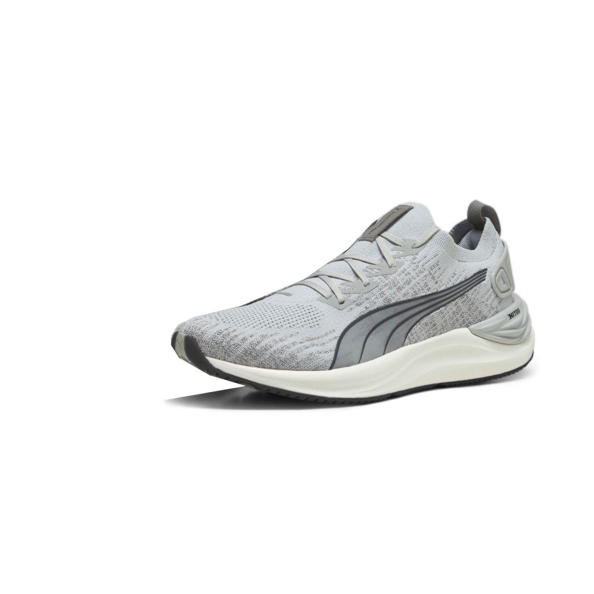 Puma Electrify Nitro 3 Knit Running Mens Grey Sneakers Athletic Shoes 37908405