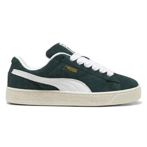 Puma Suede Xl Hairy Lace Up Mens Green Sneakers Casual Shoes 39724102