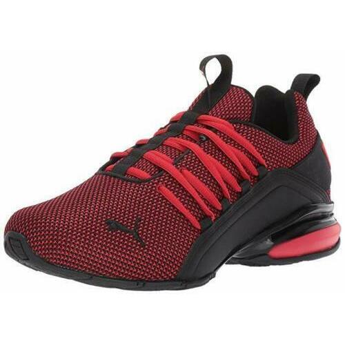 Puma Men`s Axelion Mesh Sneaker Spark Black Red 11.5 US Size