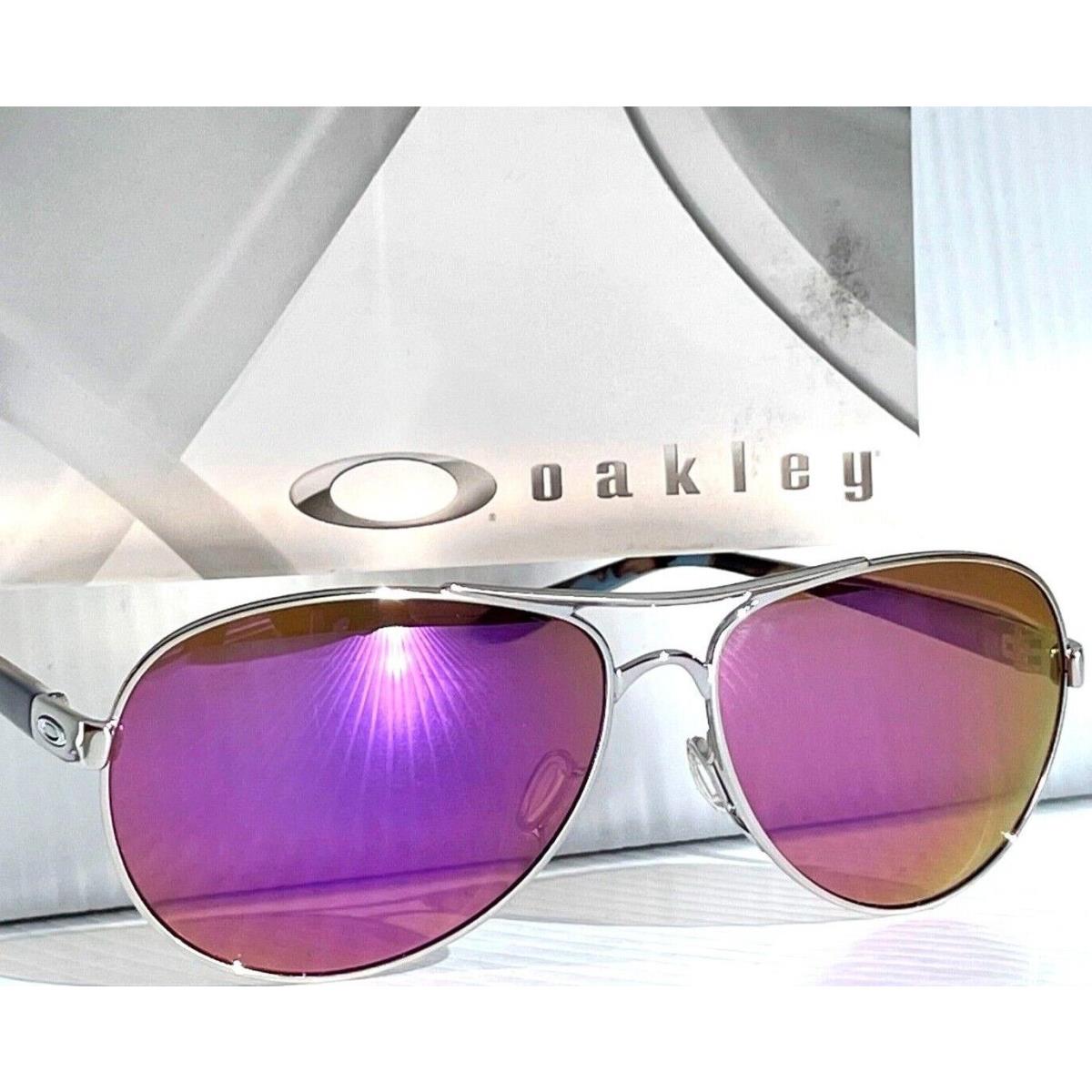 Oakley Feedback Chrome Aviator Galaxy Polarized Purple Pink Sunglass 4079
