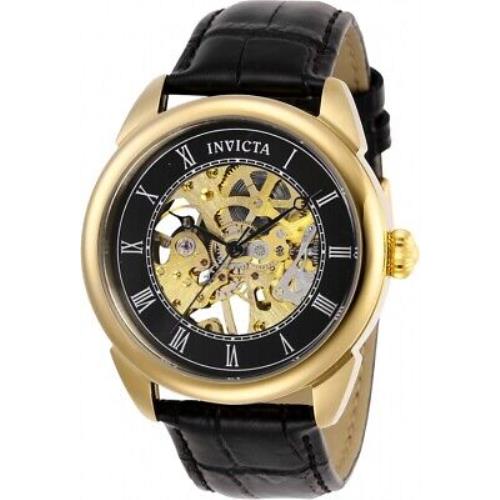 Invicta Specialty Men`s Mechanical 42 MM Gold Case Black Dial - Model 28811