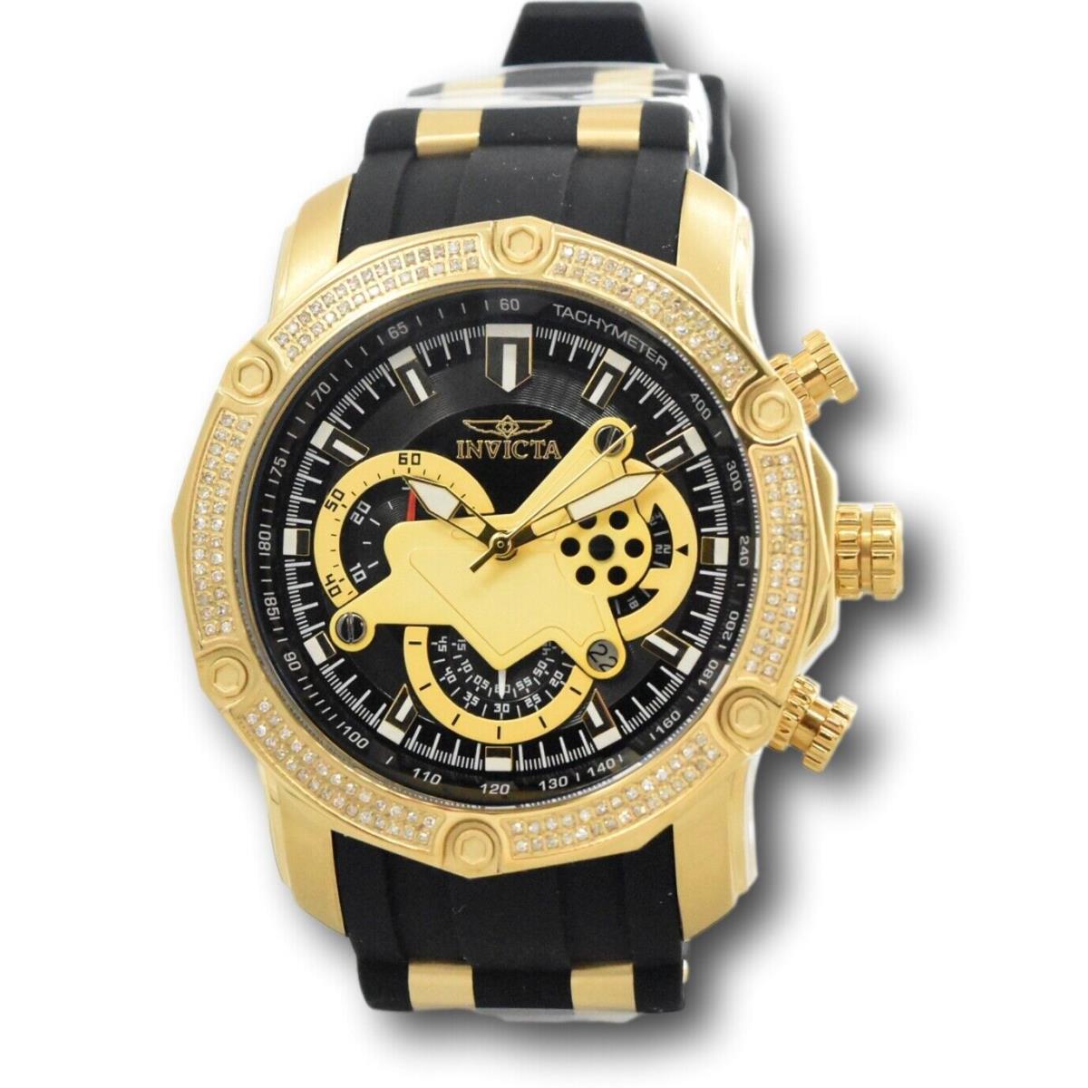 Invicta Pro Diver Diamond Men`s 50mm .62 Ctw Diamonds Chronograph Watch 38005