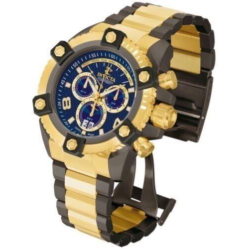 Swiss Made Invicta 13678 Reserve Arsenal Gold-tone Chronograph Mens Watch - Dial: Blue, Band: