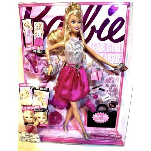 Barbie Fab Girl Doll w Color Changing Make Up Blonde Hair Mattel P6883