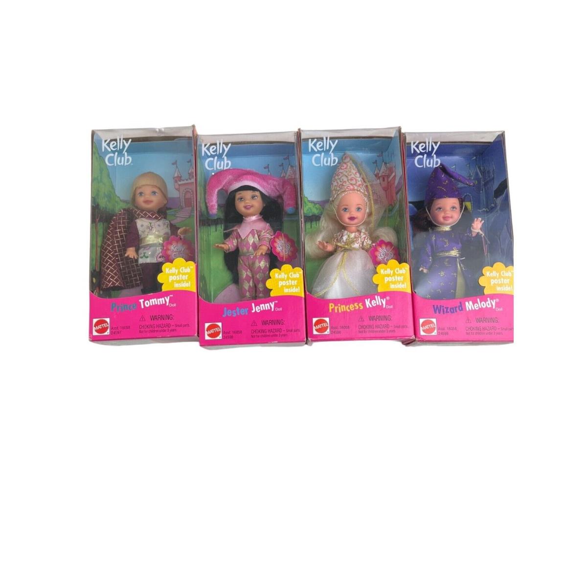Barbie Kelly Club Dolls 1999 Mattel Prince Tommy Jester Jenny Princess Wizard