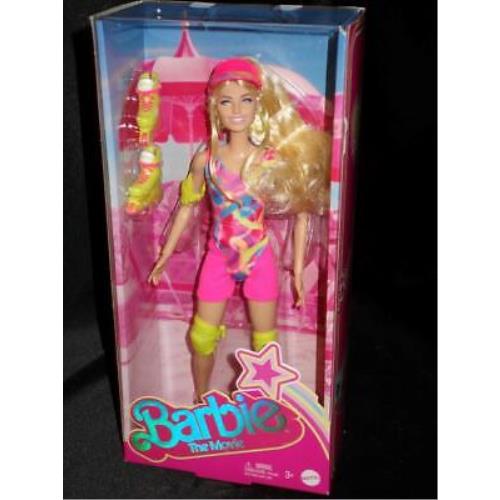 Barbie The Movie Doll Margot Robbie Doll Wearing Pink Rollerblade Outfit