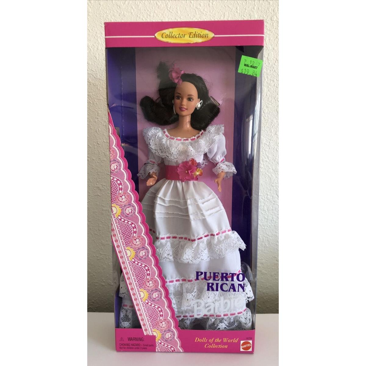 Vtg 1996 Puerto Rican Barbie Doll of The World Iob 16754 Nrfb