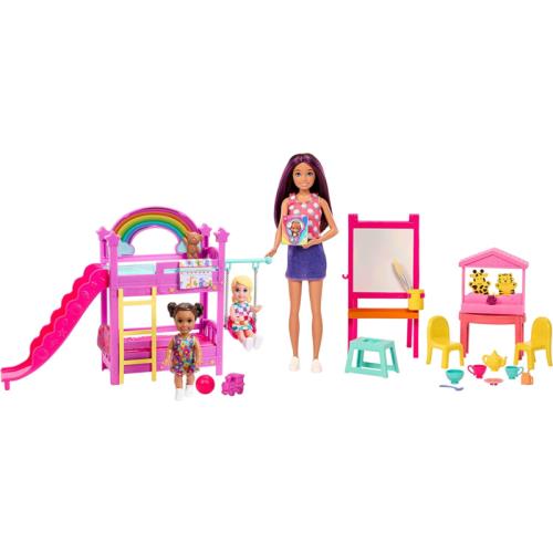 Barbie Skipper First Jobs Daycare Playset 3 Dolls Furniture 15+ Accessories